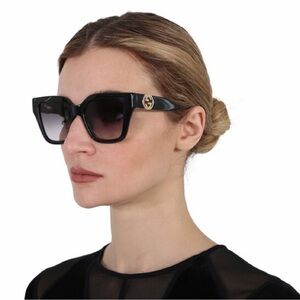 New w/o Case Gucci Black Square Sunglasses